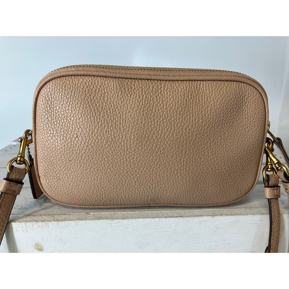 COACH SADIE 38931 PINK-NUDE LEATHER CROSSBODY, WRISTLET BAG - Picture 4 of 16